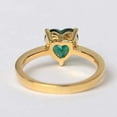 thumbnail image 2 of 2Ct Lab Created Emerald Heart Cut Solitaire Engagement Ring 14K Yellow Gold Plated, 2 of 3