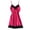 Hot Pink, variant on Lovskoo Nightgown Erogenous Lingerie for Women Festival Nightwear Lace Chemise Deep V Sleeveless Camisole Slip Dress Robe Babydoll Sleepwear Hot Pink