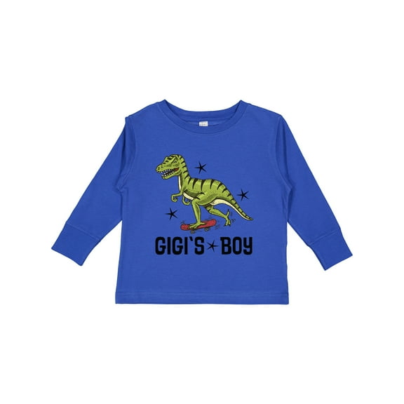 Inktastic Gigi Boy Dinosaur Grandson Boys Long Sleeve Toddler T-Shirt