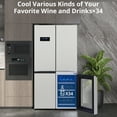 thumbnail image 6 of 2024 New Stainless-Steel 4 Doors Fridges Kitchen-Freezer - 36 Inch French Door Refrigerator, 21 Cu.Ft. Counter Depth Refrigerator Bottom Freezer with Wine Cabinet and Adjustable Shelves, 6 of 6