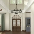 thumbnail image 4 of ACROMA Fidenza Empire 12-light Farmhouse Coastal Beaded Chandelier with UL Certified - 40'' Weathered Oak Weathered, Distressed, Matte, 4 of 5