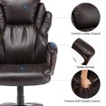thumbnail image 4 of Snugway Executive Office Chair，High Back Ergonomic Lumbar Support, PU Leather, Brown, 4 of 9