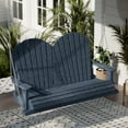 thumbnail image 3 of Wildridge Heritage Porch Swing, Patriot Blue - Outdoor Weather Resistant Recycled Plastic Furniture for Patio, 3 of 4