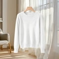 thumbnail image 4 of cocolona Texture Knitted Sweater for Women Crew Neck Long Sleeve Casual Sweater Solid Color Trendy Fall Winter Sweater, 4 of 6