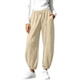 thumbnail image 2 of High Waisted Baggy Sweatpants For Women Soft Barrel Leg Workout Gym Active Joggers With Pockets Elastic Drawstring Lounge Pants, 2 of 10