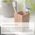 thumbnail image 6 of Evideco French Home Goods Acacia Brown Tumbler Only Chic Transitional Acacia Bathroom Tumblers, 6 of 8