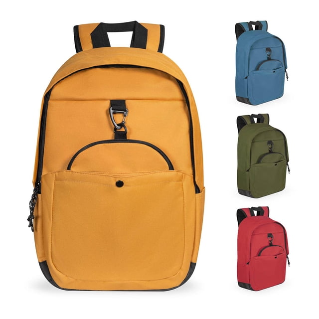 Paquete 15 piezas Mochila escolar con bolsa de viaje desmontable verde 31 x 46 x 16