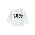 thumbnail image 1 of Sedceaty Kids Fall Sweatshirt, Toddlers Letter Print Crew Neck Long Sleeve Pullover Tops for Girls, Boys, 1-6 Years, 1 of 8
