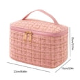 thumbnail image 3 of Bag Cepillo Maquillaje Cosmetic Plaid Capacidad Plegable Mujeres Con Manija/cremallera Impermeable, 3 of 7