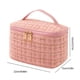 thumbnail image 3 of Neceser Almacenamiento Cosméticos Mujeres Plegable Cuadros Gran Capacidad() Rosa, 3 of 7