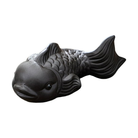 

Hzsb Purple Clay Carp Tea Pet Wealth-Raising Zen Tea Set Decoration Small Delicate Size Vivid Image Fun Fish Shape Tea Table Gadget