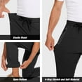 thumbnail image 3 of Mgmyaa Men's Athletic Pants Thin Lightweight Quick Dry Zipper Pockets Outdoor Sports Pants for Running Jogging Hiking, 3 of 4
