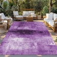 thumbnail image 2 of Purple Outdoor Rug 5x8 Ft - Reversible Patio Rug Outdoor Camping Rugs, Retro Oil Painting Modern Abstract Art Aesthetics Indoor Outdoor Area Rugs, Non-Slip Outdoor Carpet Runner for Deck/Porch, 2 of 8