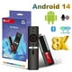 thumbnail image 2 of Android14 ATV Smart 2.4/5G Wifi6 Voice Remote Mini TV Box, 2 of 5
