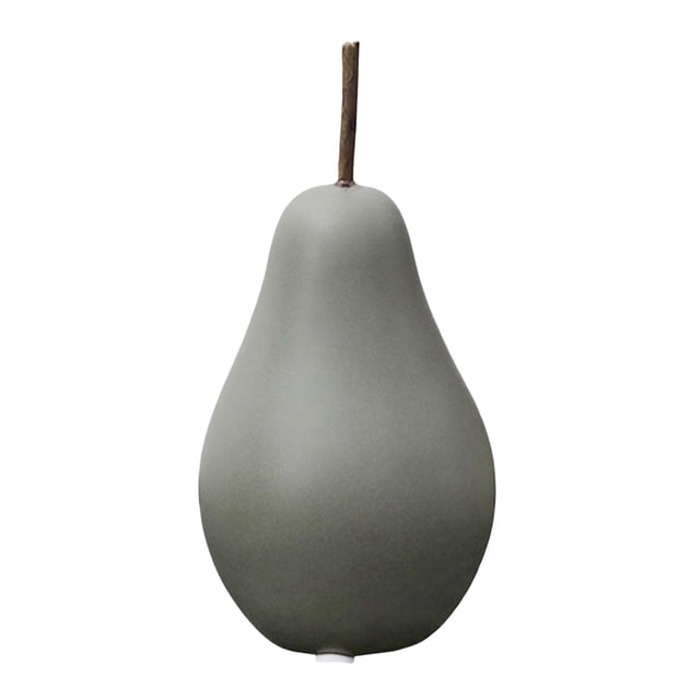 Estatuilla de pera de cerámica Simple moderna, estatua coleccionable, escultura de fruta creativa, adorno de centro de mesa, decoración del 7.7cmx15cm Gloria Estatuilla de pera