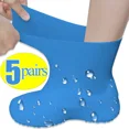 thumbnail image 2 of Fundas de látex antideslizantes para zapatos de lluvia, reutilizables, para caminar al aire libre, accesorios para botas de lluvia, impermeables, de color azul y negro, para hombres y mujeres, 2 of 5