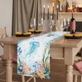 thumbnail image 2 of Table Runners 90 Inches Long Dress Scarves, Jellyfish Coastal Farmhouse Coffee/Dining/Kitchen Table Runner for Living Room, Summer Nautical Starfish Coral Ocean 13x90 Inch, 2 of 9