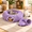 Dusty Purple-Round, variant on Bubble Round Cat Tunnel for Indoor Cats, Cream White, 12.20 x 11.61 x 2.76 Inches