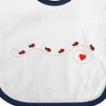 thumbnail image 4 of Inktastic Ladybug Trail Girls Baby Bib, 4 of 4