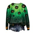 thumbnail image 5 of Duqingm 2026 Halloween Shirts for Women Long Sleeve Spooky Graphic Tees Vintage Festival Tops Crew Neck Sweatshirts Funny Gifts,M, 5 of 7