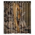 thumbnail image 1 of ABPHQTO Tiger In The Nature Habitat Cortina de ducha de poliéster impermeable y ganchos 150x180 cm, 1 of 1