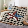 thumbnail image 4 of Fiudx Liquidación De Ropa De Cama Manta De Franela Estampada Para El Día De La Independencia, Manta Acondicionadora Para Sofá, Manta Para Siesta, Sábana De Ocio, Regalo De Vacaciones, 4 of 7
