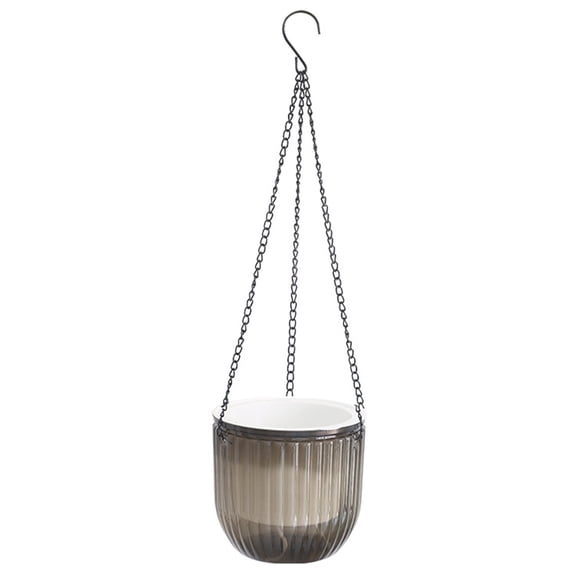 ACDANC 1 Pack Self Watering Hanging Planters,Indoor Outdoor Hanging Plant Pot Basket with Drainage Holes,Visible Water Level,Small Plant Hanger Home Decor