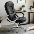 thumbnail image 2 of YSNW Office Desk Ergonomic Gaming Chair High Back Adjustable Computer Chair with Wheels and Lumbar Support Comfy Leather Executive Swivel (Jet Black), 2 of 15