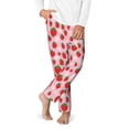thumbnail image 2 of Xecao Hand Drawn Strawberry Print Teenagers' Pajama Pants Long Sleep Pants Soft Elastic Waist Pajama Bottoms Elastic waist with 2 Pockets 5-16 Years-XS(5-6), 2 of 6