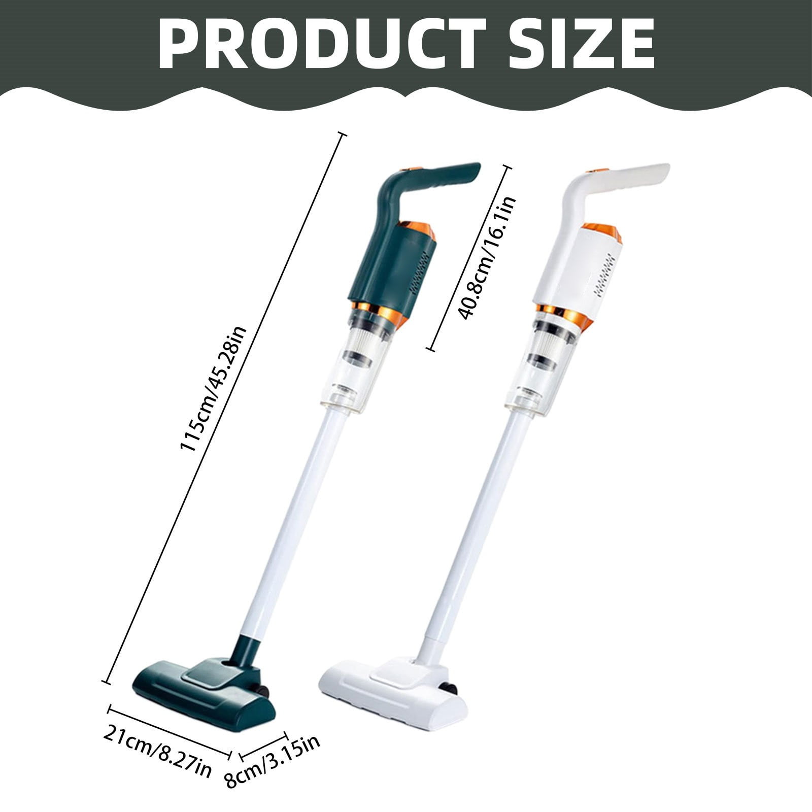 Giyblacko Vacuum Cleaner High Power Household Vacuum Cleaner Hand Or Push Rod 2 Modes With 3 Brush Heads Easy To Carry And Store For Cleane Floors Carpets Pet Hair