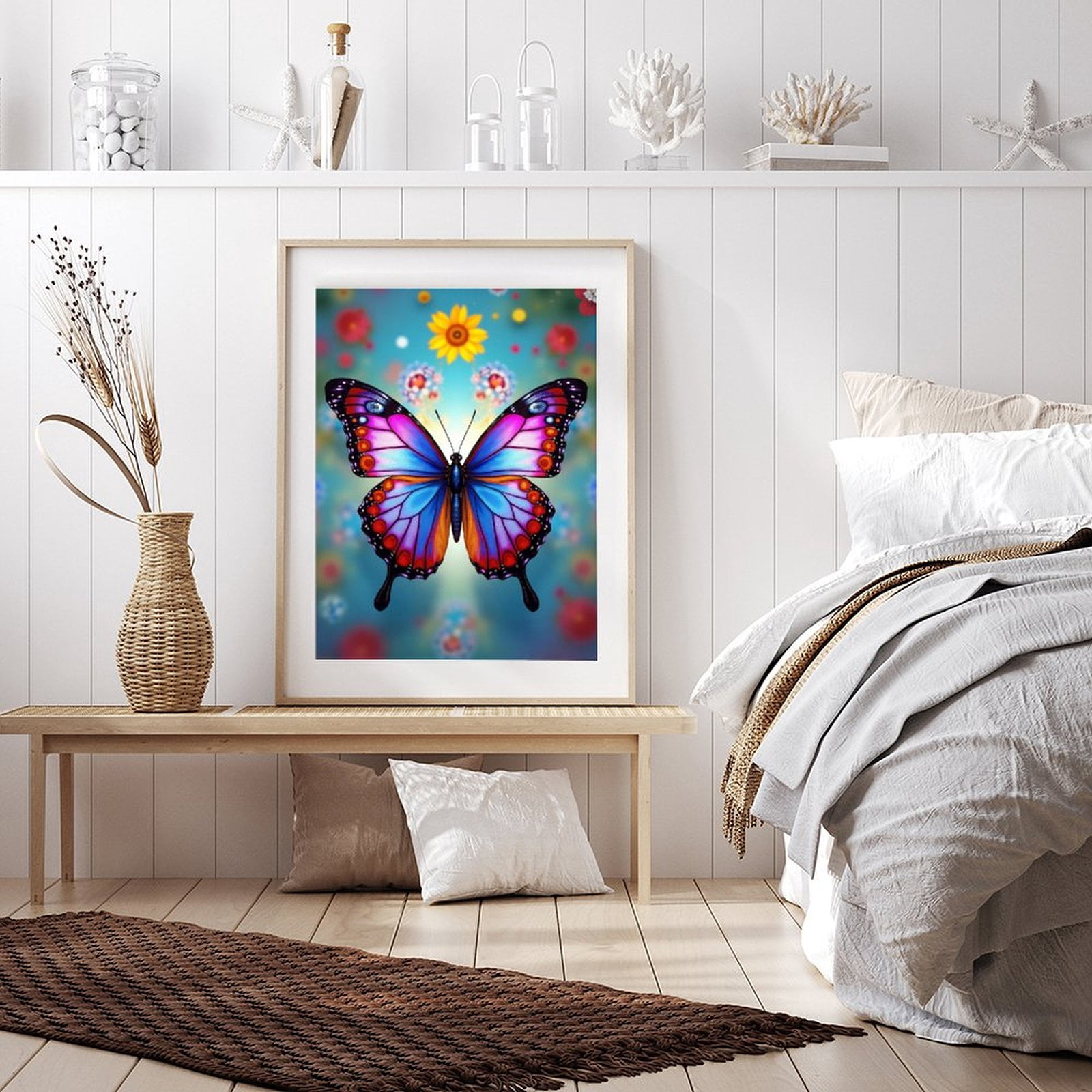 Diamond Art Kit for Adults, Classic Butterfly Print No.1012 Diamond Painting for Adults Beginners, 5D DIY Diamond Art Painting Kits, Colorful Diamond Painting Craft for Home Decor 12x16