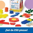 thumbnail image 4 of Learning Resources Bloques de Madera con Patrones, Geometria para Ni&ntilde;os, Desarrolla Habilidades de Conteo y Reconocimiento de Formas, Set de 250 piezas, Edades 3+ Learning Resources NA, 4 of 6