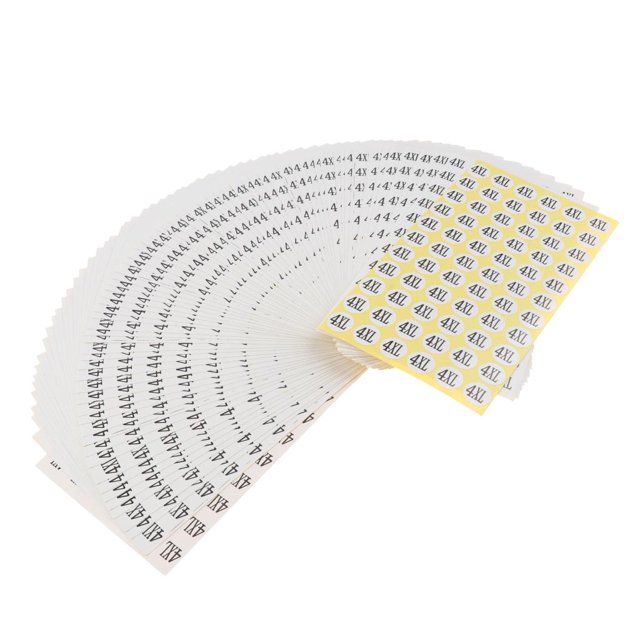 Etiqueta de Tamaño Adhesivo 2XL 3XL 4XL 5XL 6XL 1,4 Cm de Diámetro 70 Hojas Etiquetas Adhesivas Etiquetas Adhesivas Etiquetas de Papel Soledad Etiquetas de Tamaño de Ropa