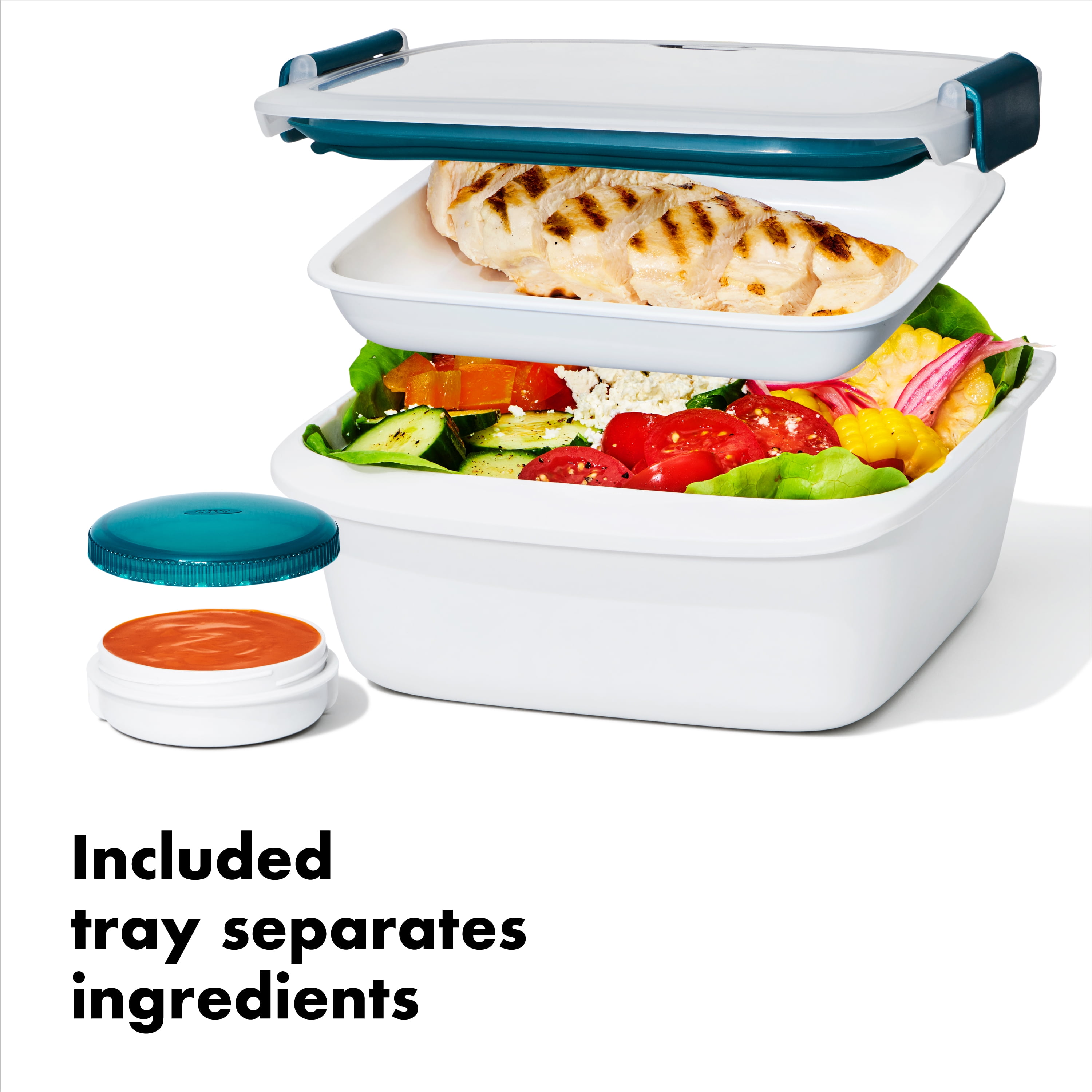 OXO Prep & Go Lunch Prep Salad Container, Teal