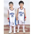 thumbnail image 2 of 76ers Simmons Jersey /children's Basketball Uniform Set Kids/white, 2 of 3