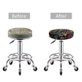 thumbnail image 3 of Colorful geometric figures Round Bar Stool Seat Covers, Elastic Round Chair Cover Stool Seat Slipcover Bar Stool Cushions Round Pad for 12-14 inch, 3 of 5