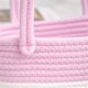 thumbnail image 4 of Bolsa Para Viaje, Picnic, Camping, Compras, Bolsa De Asas, Color De Contraste, Bolsa De Comestibles Tejida, Cesta XBTCLXEBCO Rosa;Talla úNica, 4 of 5