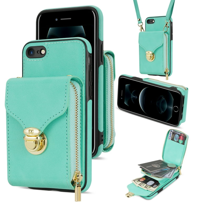 ELEHOLD Crossbody Wallet Case for iPhone 7 8 SE 2020 2022 4.7