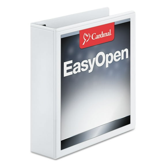 Cardinal Easy-Open ClearVue Locking Slant-D Binder, 2" Cap, 11 x 8 1/2, White