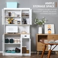 thumbnail image 6 of Kitchen Buffet with Hutch | Multi - tier Storage for Dishes, Appliances | Particle Board Construction | Anti - tipping for Safety, 6 of 6
