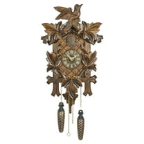 Quartz Cuckoo Clock 5 leaves, bird, with music