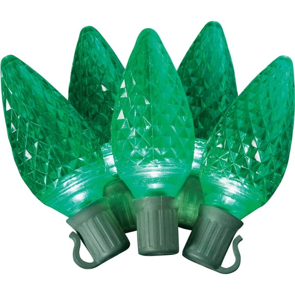 J Hofert C9 LED String Lights - Green Wire, Multicolor, 25 Count