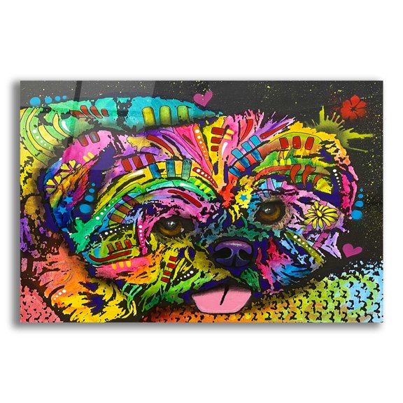 Epic Art 'Pooped Pupper' by Dean Russo, Acrylic Glass Wall Art, 16"x12"