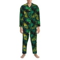 thumbnail image 3 of Fotbe Peacock Feathers2 Pattern Long Sleeve Pajama Set for Men,Sleepwear Set,2-piece Loungewear Set,Soft PJs Comfy Nightwear with Pockets-Medium, 3 of 7