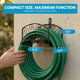 thumbnail image 2 of Gardenised Metal Wall-Mount Elegant Scrollwork Hose Holder Heavy-Duty Outdoor Hanger and Water Hose Organizer with Sturdy Reel Hooks & Screws for Yard Lawn Garden Patio Landscaping and Home Use, 2 of 7