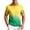 Yellow, variant on Mens Shirts Short Sleeve Button Down Print Plus Size Mens Clothing,Yellow,4XL