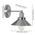 thumbnail image 3 of JONATHAN Y July 7.88" 1-Light Industrial Farmhouse Metal Vanity Light, Nickel, 3 of 8