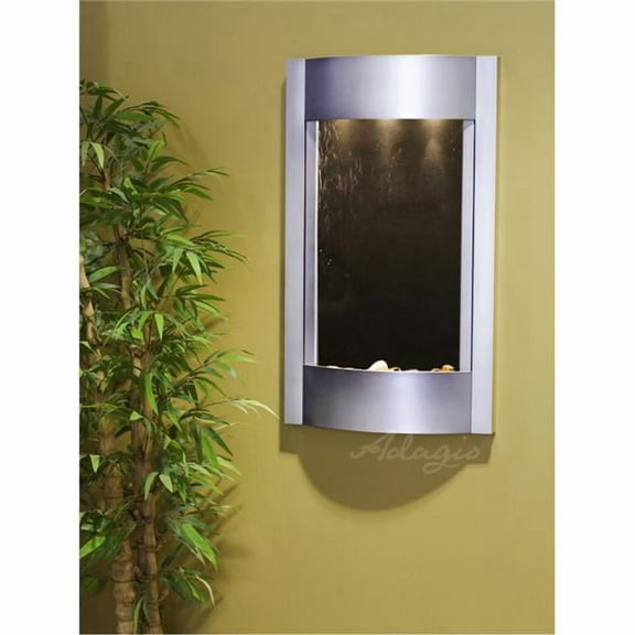 Adagio SWA4511 Serene Waters Silver Metallic Black Featherstone Wall Fountain