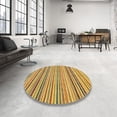 thumbnail image 3 of Ahgly Company Indoor Square Abstract Light Brown Abstract Area Rugs, 4' Square, 3 of 6