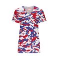 thumbnail image 5 of Dyegold Summer Tops for Women 2023, Patriotic Shirts For Women Summer Casual American Flag Tshirt Short Sleeve V Neck Loose Tops Independence Day Blouse, 5 of 5
